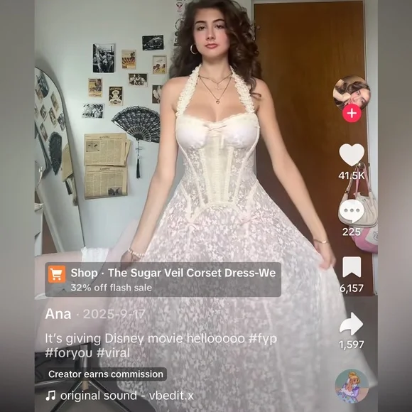 Lumina Venus Strapless Lace Corset Dress - Picture 1 of 9